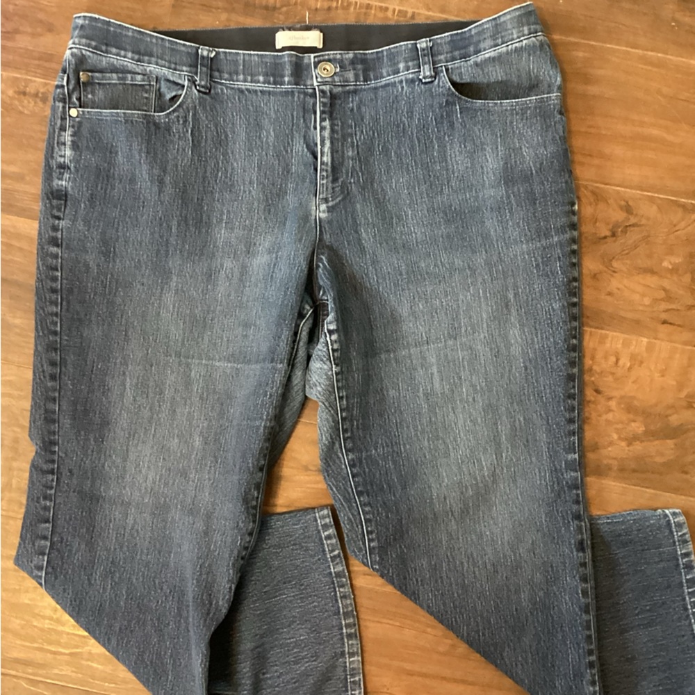 Women’s CJ Banks Plus Petite Jeans -SZ 22W- Dark Wash, 42x27